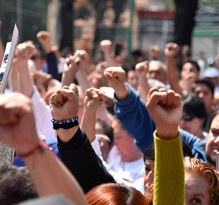Protest crowd